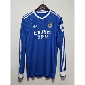 adidas Real Madrid 2025/2026 Long Sleeve Third Jersey JW4054 Men's Size Large